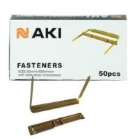 ราคา ลิ้นแฟ้ม เหล็กสีทอง NAKI (แพ็ค 50 ชุด) (3655449320)