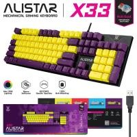 ราคา NUBWO ALISTAR X33 Ciy คีย์บอร์ดเกมมิ่ง คีย์บอร์ดGaming Keyboard Mechanical Switch (40526785291)
