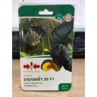 ราคา เมล็ดพันธุ์ ฟักทองลูกผสม มรกตดำ 35 F1 ตราศรแดง (56502193051)