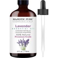 ราคา Majestic Pure Lavender Essential Oil with Glass Dropper - Huge 4 Fl Oz - 100% Pure and Natural Lavender Oil - Premium Grade Essential Oils for Diffuser, Aromatherapy, Soap and Candle Making (449035204