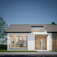 ราคา แบบก่อสร้างบ้านสวยทันสมัย ราคาถูก ขนาดใช้สอย 102 ตารางเมตร SV-010 (19501931613)