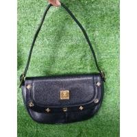 ราคา MCM แท้ used ขนาดฐาน 8" ปากกระเป๋า 11" สีดำ (6628948097)