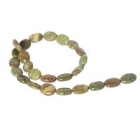 ราคา ลูกปัดหินแท้ ลักษณะเม็ดไข่แบน หินแจสเปอร์ (Jasper) 12x16 mm - (LZ-0287 สีน้ำตาล) (3907437283)