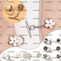 ราคา MARITA เข็มกลัดป้องกันแสง,เล็บฟรีที่ถอดออกได้คงที่เสื้อผ้า Pin Close Neckline ตกแต่งเข็มกลัด, แฟชั่น Anti-light Artifact Pins คลิปปุ่มเข็มกลัดมุกเสื้อผ้า (56504653914)