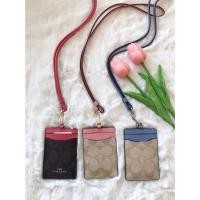 ราคา COACH สายคล้องบัตร COACH F63274 ID LANYARD IN SIGNATURE COATED CANVAS (10938604206)