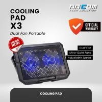 ราคา NOTEBOOK COOLER X3 COOLING PAD LAPTOP NOTEBOOK 2 FAN ADJUSTABLE SPEED (58150445173)