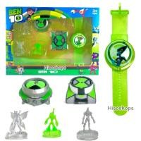 ราคา ฺBEN 10 นาฬิกาเบ็นเทน แพคคู่มาพร้อมโมเดลBEN10 นาฬิกาฉายลำแสงฮีโร่พร้อมโมเดลเรืองแสง สายอถอดเปลี่ยนได้ กล่องใหญ่ สุดคุ้ม (21847006569)