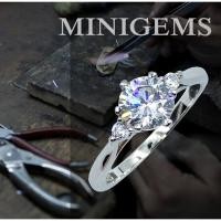 ราคา MINIGEMSแหวนเพชรชู3เม็ดไล่ไซส์แบบเรียบ (27213833765)