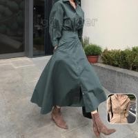 ราคา ดี52|เดรสเชิ้ตสํานักงานตรงยาวหรูหราเรียบง่าย จีดี (26827671695)