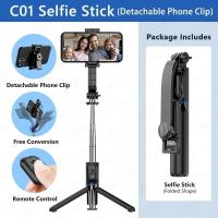ราคา Selfie Stick Tripod C01 Monopod with Wireless Bluetooth Remote Shutter for Android (41711584581)