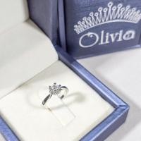 ราคา แหวนเพชร Moissanite แท้ 0.5 กะรัต ตัวเรือนเงินแท้ ชุบทองคำขาว เตยหัวใจเรียบหรู (29953095536)