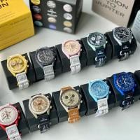 ราคา MoonSwatch Speedmaster Man นาฬิกาฟังก์ชั่นเต็มรูปแบบ Quarz Chronograph 40 มม. นาฬิกาข้อมือสํารวจ Planet พร้อมกล่องเดิม (51050583603)