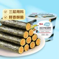 ราคา ไบเกา รสสาหร่ายหมูหยองม้วนแบ่งปันถัง400กรัมขนมเด็กแซนวิชสาหร่ายขนมม้วนไข่กรอบ20251112 (41376320875)