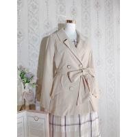 ราคา YG เบลเซอร์สีครีมสวยๆ เสื้อคลุมรุ่นเมก้าและเข็มขัดกว้าง (16682218681)