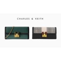 ราคา กระเป๋าcharles & keith พร้อมส่ง รุ่น Stone-Embellished Mini Long Wallet (9321817488)