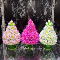 ราคา (โปรโมชั่น ค่าจัดส่ง ราคาถูก)ดินไทยประดิษฐ์ ดอกบัวพานพุ่ม สายมูบูชาองค์พระ สีสันสดใส (27585585260)