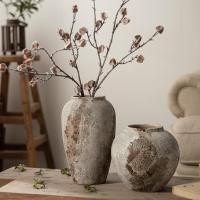 ราคา Retro ใหม่จีนหม้อดิน Wabi-Sabi สไตล์เก่าเครื่องประดับตกแต่ง Entrance TV ตู้ดอกไม้ hydroponic แจกันเ (52351370180)