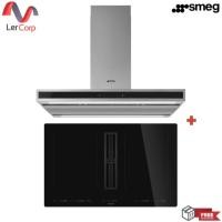 ราคา (Smeg) เครื่องดูดควันกลางห้อง KLTI9L4X + เตาอินดักชั่น พร้อมเครื่องดูดควันภายในตัว รุ่น HOBD682D2 (29767677026)