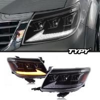 ราคา Car Accessories LED Lights For Toyota 2012-2014 Vigo Headlight 3 Lens Projector Front Lamp Sequenti (53003710561)
