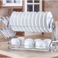 ราคา Dish Rack ชั้นวางจาน ที่คว่ำจานสแตนเลส 2 ชั้น พร้อมที่คว่ำแก้ว (23920833533)