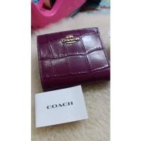 ราคา กระเป๋าตังค์ Coach แท้% สองพับ หนังปั๊มลายจระเข้มือ1 (15407247831)