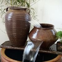 ราคา น้ําไหลเครื่องประดับหมุนเวียนน้ําวิธีโบราณนิเวศวิทยาตู้ปลาน้ําตกการจัดสวนเต็มชุดเครื่องปั้นดินเผาเซรามิกหม้อทําเงินปลากรอง ใน8 (54005306986)