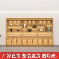 ราคา ตู้โชว์เครื่องประดับซิลเวอร์โกลด์ไม้เนื้อแข็งตู้โชว์แก้วใหม่จีนเครื่องประดับตู้เคาน์เตอร์นิทรรศการตู้ชาหยก QHB0 (56604950938)