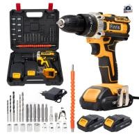 ราคา Finris สว่านไร้สาย 198V สว่านกระแทก 3 ระบบ แบตเตอรี่ 2 ก้อน รองรับงานหนัก เจาะเหล็ก เจาะคอนกรีต ขันน็อตสกรู พร้อมอุปกรณ์ (18338134468)