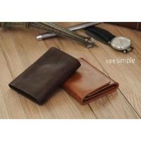 ราคา กระเป๋าสตางค์หนังแท้ กระเป๋าสตางค์ผู้ชายใบสั้น รุ่นบาง หนีบธนบัตร สีน้ำตาลเข้ม (59470672)