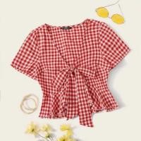 ราคา เสื้อลายสก๊อต ส่งฟรีลงทะเบียน (5038422665)