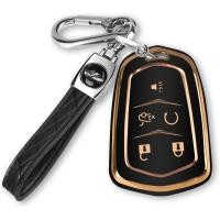ราคา สําหรับ Cadillac Key Fob ฝาครอบพวงกุญแจ TPU Protector เหมาะสําหรับ Cadillac Escalade CTS SRX XT5 ATS STS CT6 Key Shell กรณีผู้ถือ (สีดํา) NC0R (47153089650)