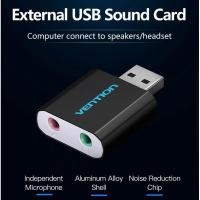 ราคา Vention (VAB-S) External USB Sound Card USB To 3.5mm headphone Adapter Audio Card For Mic Speaker Laptop PS4 Computer (1637195068)