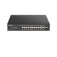 ราคา SWITCH (สวิตซ์) D-LINK 18 PORT GIGABIT SMART MANAGED POE SWITCH WITH 16 POE AND 2 COMBO RJ 45/SFP PORTS (DGS-1100-18PV2) (19744741001)