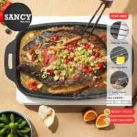 ราคา Sancy Non-Stick กระทะย่างบาร์บีคิวเกาหลี Camping Pan Griddle กระทะย่าง Non-Stick กระทะย่างบาร์บีคิว (26144079388)