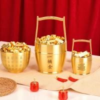 ราคา ถังทองทรายแข็งทองทองเหลืองทองแท่งทองบาร์อุปกรณ์ประกอบฉากสก์ท็อปเครื่องประดับเงินเข้มข้นถัง ความอุดมสมบูรณ์ เปิดเงินโชคลาภ (55752502236)