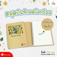 ราคา (สั่งผลิตขั้นต่ำ 100 เล่ม) สมุดบันทึกลดโลกร้อน Nature Note ปกคราฟท์ สายกรีน ดีไซน์รักษ์โลก (45800579625)