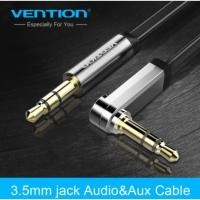 ราคา Vention(VAB-B03) Aux Cable 3.5mm Jack To Jack 90 Degree Right Angle Flat Audio Cable(Black) (493923671)