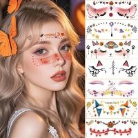 ราคา สติ๊กเกอร์แต่งหน้าฮาโลวีน Cos Play Party Festival ชั่วคราว Tattoo Face Decor สติกเกอร์ (41218154637)