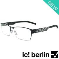 ราคา Ic Berlin แว่นตารุ่น 001 C-5 สีดำขาลาย sanetsch กรอบเต็ม ขาข้อต่อ ไม่ใช้น๊อต Full frame Eyeglass Stainless Steel (2614374548)