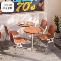 ราคา เก้าอี้โต๊ะกลมโบราณเชิงพาณิชย์โต๊ะขนมเก้าอี้ร้านอาหารตะวันตกคาเฟ่บาร์เก้าอี้รับประทานอาหารจีนตารางรวมกันร้านชานม คิคิ (49502906726)