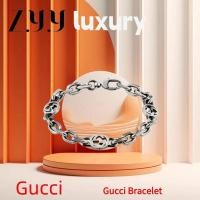 ราคา New Hot ราคาพิเศษ Ready Stock กำไลข้อมือกุชชี่ Interlocking series silver bracelet gucci bracele (26275871002)