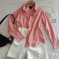 ราคา เสื้อเชิ้ตมือสองสีพีช ป้าย HUNTKIDS ปักโลโก้ (24860445964)