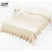 ราคา OHM ผ้าคลุมเตียงชายระบาย ผ้าซาตินแท้ 440 เส้น (เกรดพรีเมี่ยม) ขนาด 96 นิ้ว x 108 นิ้ว (สีครีม) (904865955)