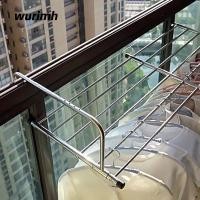ราคา WURIMH924YYI ราวแขวนระเบียง, สแตนเลส Scalable ราวตากผ้า, ทนทาน 50-158 ซม.ชั้นปรับเสื้อผ้า Organizer Racks สําหรับระเบียงและหน้าต่าง (44411267696)