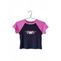 ราคา เสื้อครอปY2k แขนชมพู (46202069285)