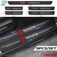 ราคา Toyota สติกเกอร์คาร์บอนไฟเบอร์ ป้องกันรอยขีดข่วน สำหรับติดประตูรถยนต์ Toyota Prius Fortuner Corolla Cross CHR Camry Wish Vios Veloz Prius Estima Sienta Yaris l Altis Hiace 200 Hilux Revo (18030020180)