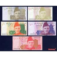 ราคา จัดชุด 5 ใบ ปากีสถาน PAKISTAN P-SET5 สภาพใหม่เอี่ยม 100% UNC ไม่ผ่านการใช้ สำหรับสะสมและที่ระลึก (26605056926)