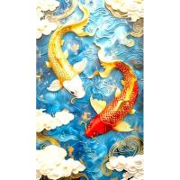 ราคา รูปโปสเตอร์  ปลาคาร์ฟ นำโชค ไม่มีกรอบ ขนาด 25*42 cm ติดผนัง ภาพมงคล เสริมฮวงจุ้ย ตกแต่งบ้าน (26161339561)