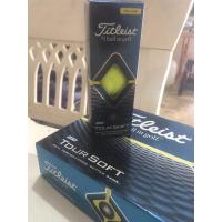 ราคา ลูกกอล์ฟมือ1 titleist tour soft golf balls New have 3 ball สีเหลือง yellow เป็นลูกใหม่แกะกล่อง (14797676006)