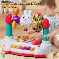 ราคา ของเล่นดนตรีเพื่อการศึกษา CONFIANZA, คีย์บอร์ดเปียโนเพลงหมุนพลาสติกกระต่าย, มัลติฟังก์ชั่นน่ารัก 16 In 1 Early Educational story|เด็กวัยหัดเดิน (49555572437)